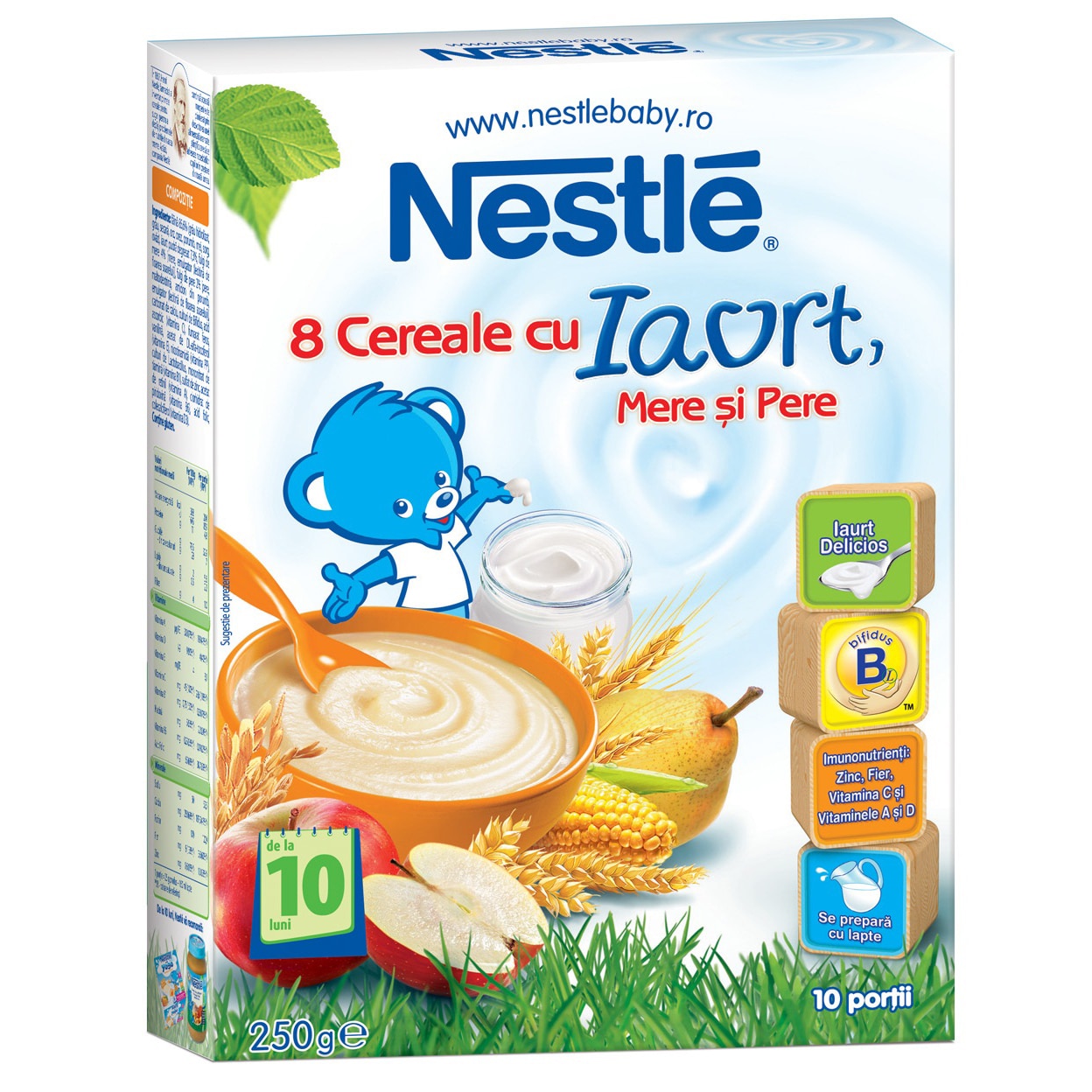 Cereale Nestle 8 Cereale Cu Iaurt Mere Si Pere 250g De La 10 Luni Emag Ro