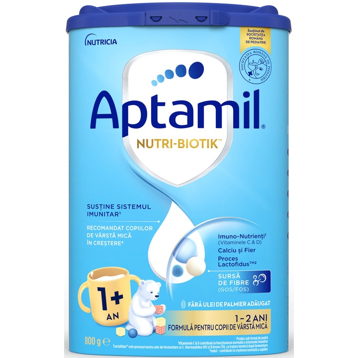 Lapte praf Aptamil NUTRI-BIOTIK 1+, 800 g, 1-2 ani, Nutricia