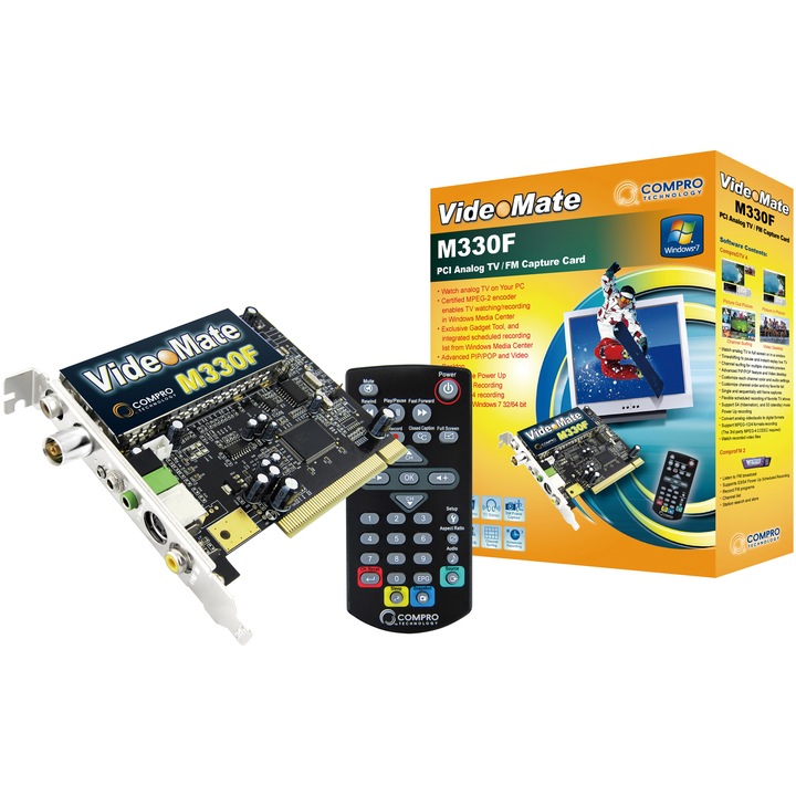 Tv Tuner Compro M330F, MPEG-2, FM, PCI