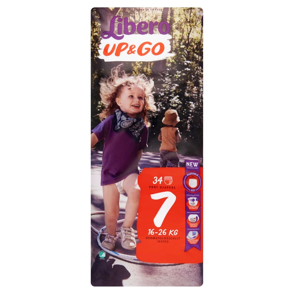Libero Up&Go 7 prémium bugyipelenka, 16-26 kg, 34 db - eMAG.hu