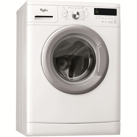 Masina de spalat rufe Slim 6th Sense Colours Whirlpool AWSX63213, 1200 RPM, 6 kg, Clasa A+++, Display LCD, Alb