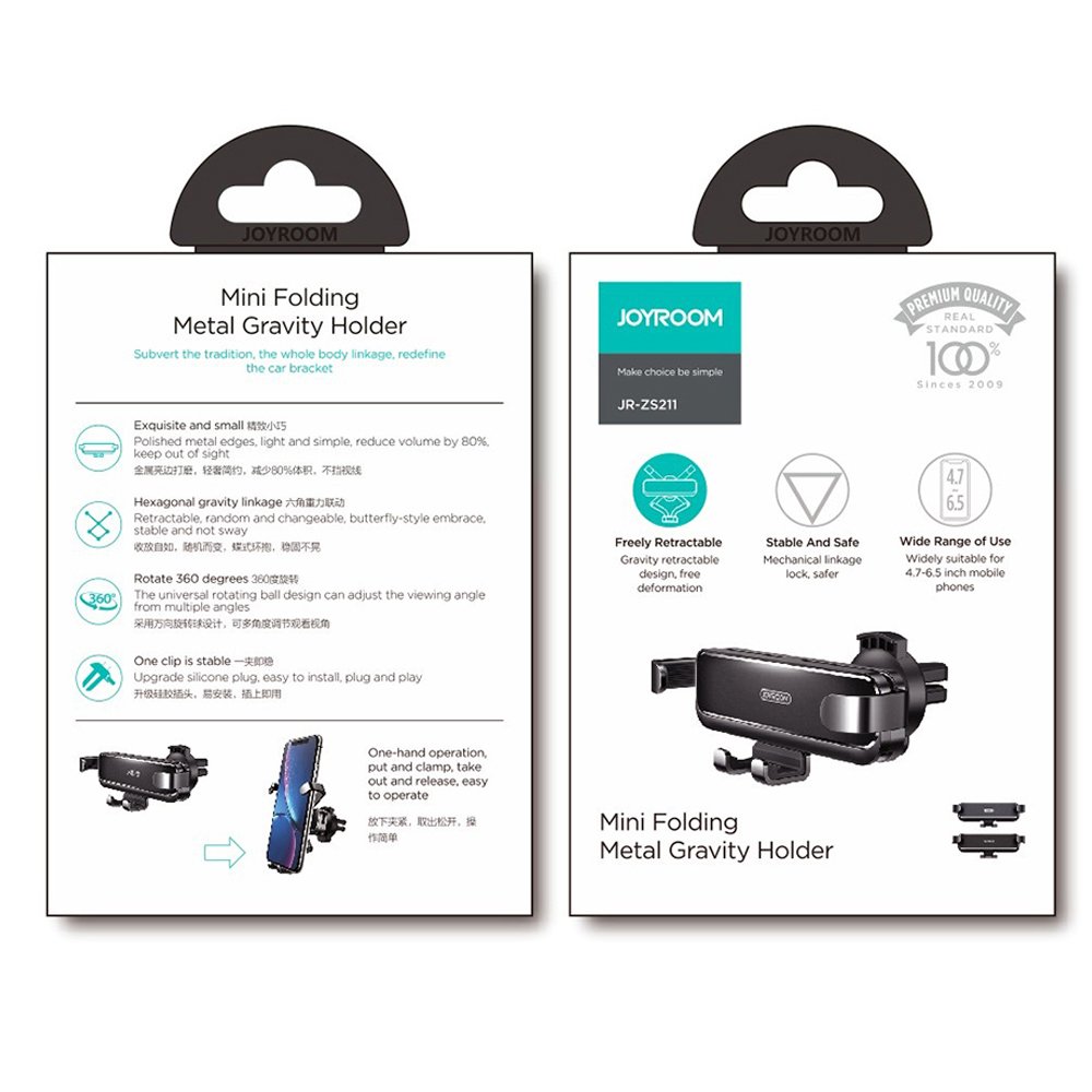 Suport Auto Joyroom, Gravity Car Mount, JR-ZS211, Gri