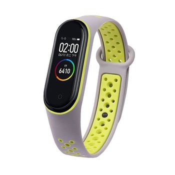 Curea de schimb pentru banda Xiaomi Mi Band 5, Hurtel, Gri/Verde Curea de schimb pentru banda Xiaomi Mi Band 5, Hurtel, Gri/Verde