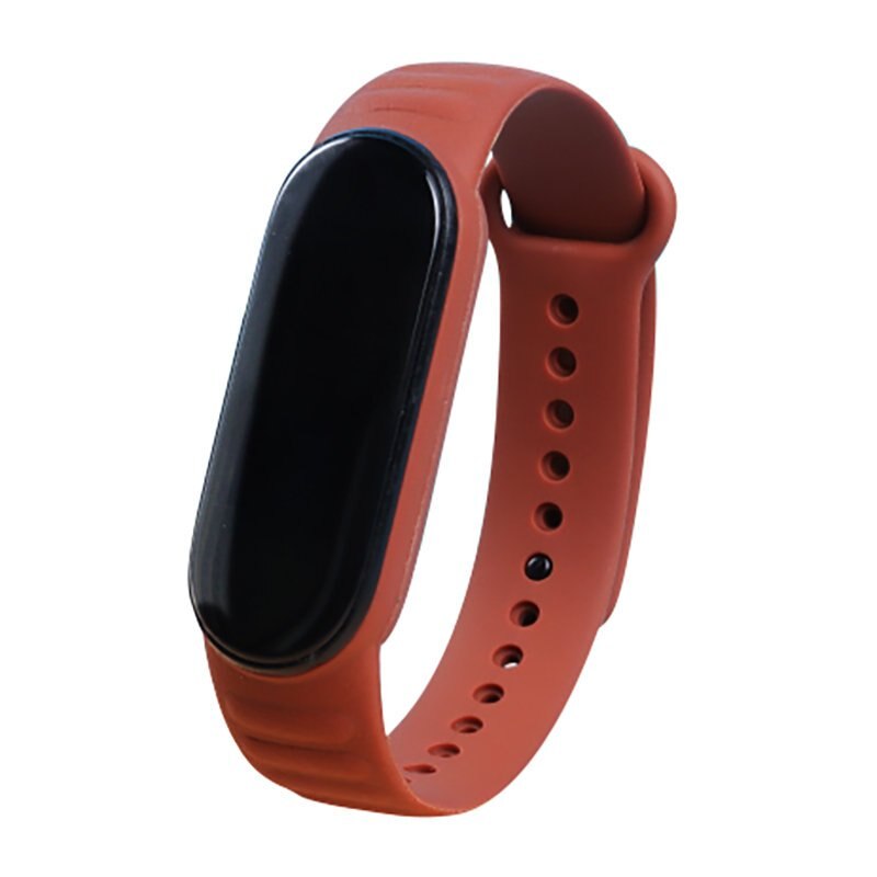 Curea Hurtel pentru Xiaomi Mi Band 6/Mi Band 5, Silicon, Maro