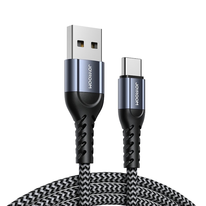 Joyroom King Kong series USB / Type-C kábel, 3A, 25cm / 1,2m / 2m - N10, Szürke