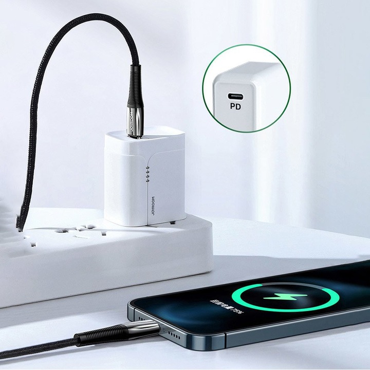 Kábel iPhone USB-C-hez - Lightning Power Delivery 20W 2,4A 1,2m piros