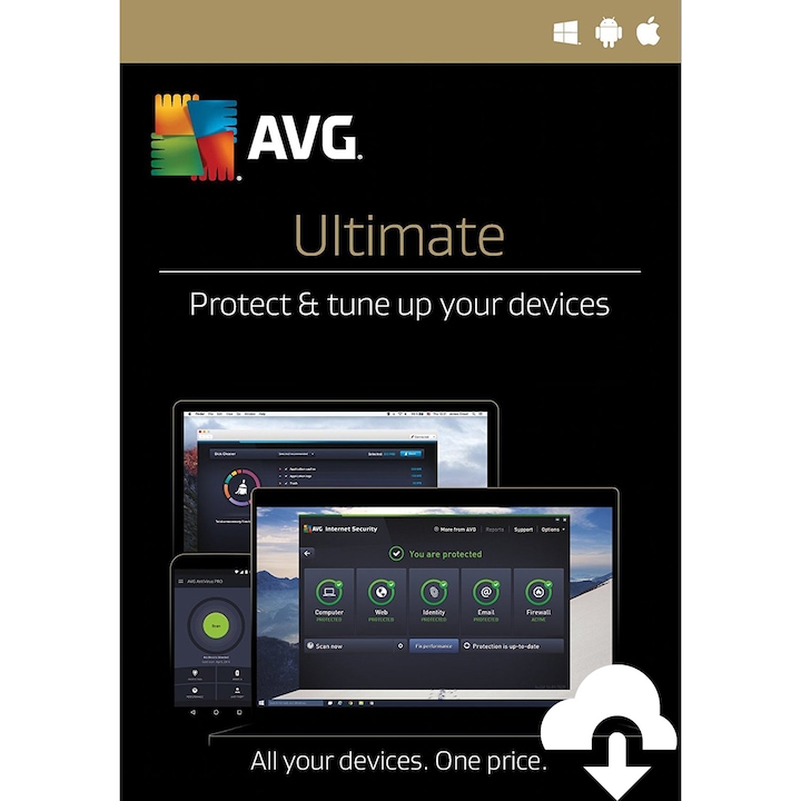 Avg Ultimate 10 Device 1 Year, ЕЛЕКТРОНЕН ЛИЦЕНЗ