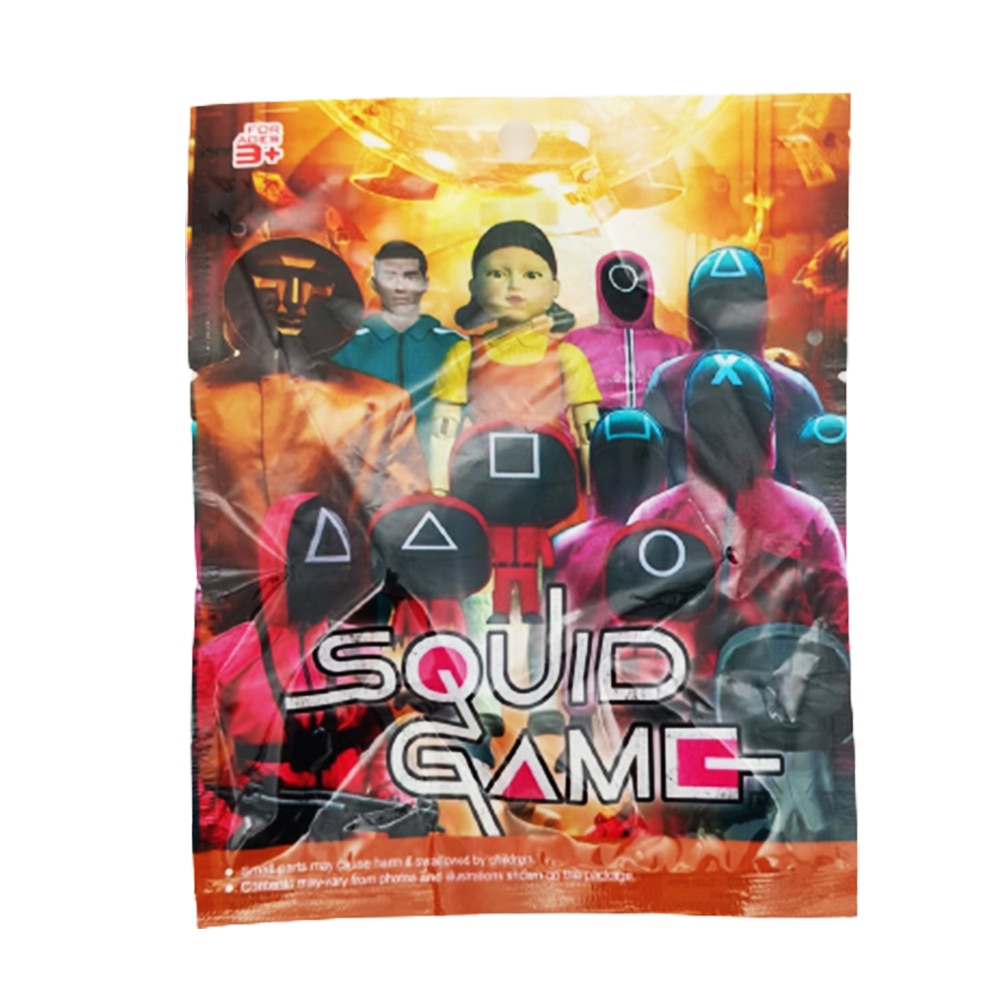 Plic Mystery Squid Game Zenuk® - Fidget Toy, Surpriza, 1 Figurina, Cartonas, Multicolor