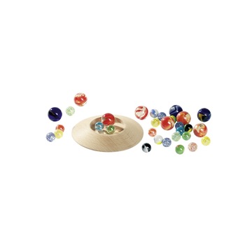 Joc clasic de indemanare cu bile de sticla, 31 de piese, multicolor, 12 cm Joc clasic de indemanare cu bile de sticla, 31 de piese, multicolor, 12 cm