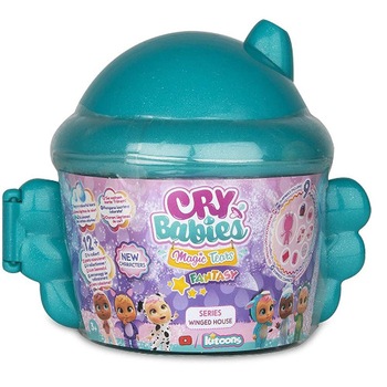 Figurina IMC Bebelus Mini Cry Babies Magic Tears Fantasy Winged House Series, Turcoaz Figurina IMC Bebelus Mini Cry Babies Magic Tears Fantasy Winged House Series, Turcoaz