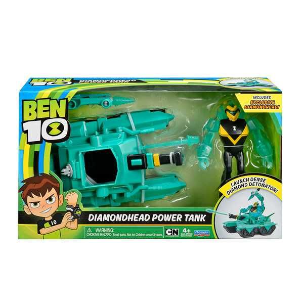Set de joaca Ben 10 vehicul extraterestru cu figurina Cap de Diamant, multicolor