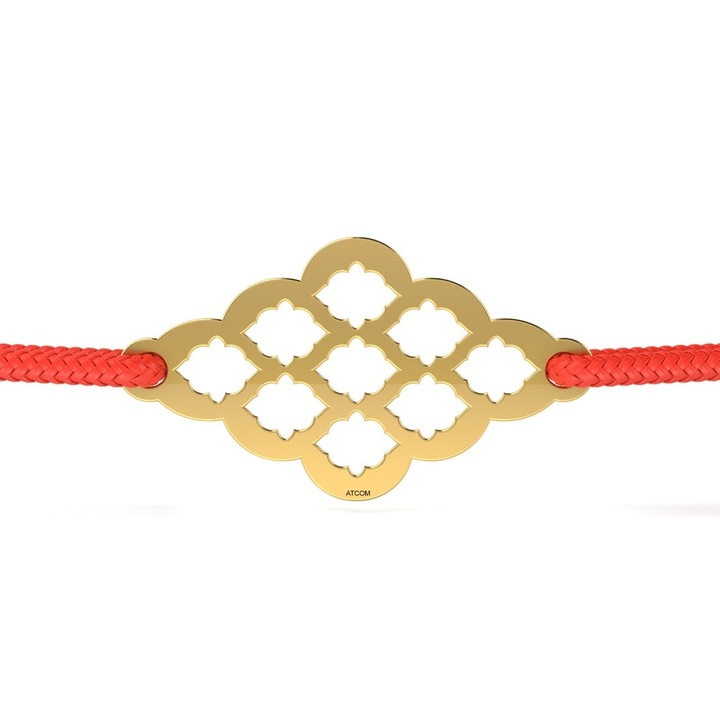 Гривна от жълто злато с корда модел 62