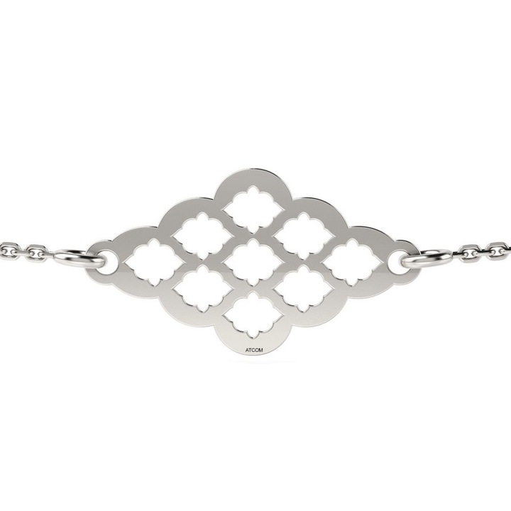 Bratara cu lantisor din aur alb model 62