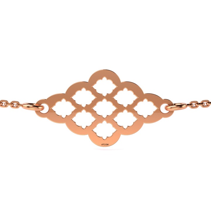 Bratara cu lantisor din aur roz model 62