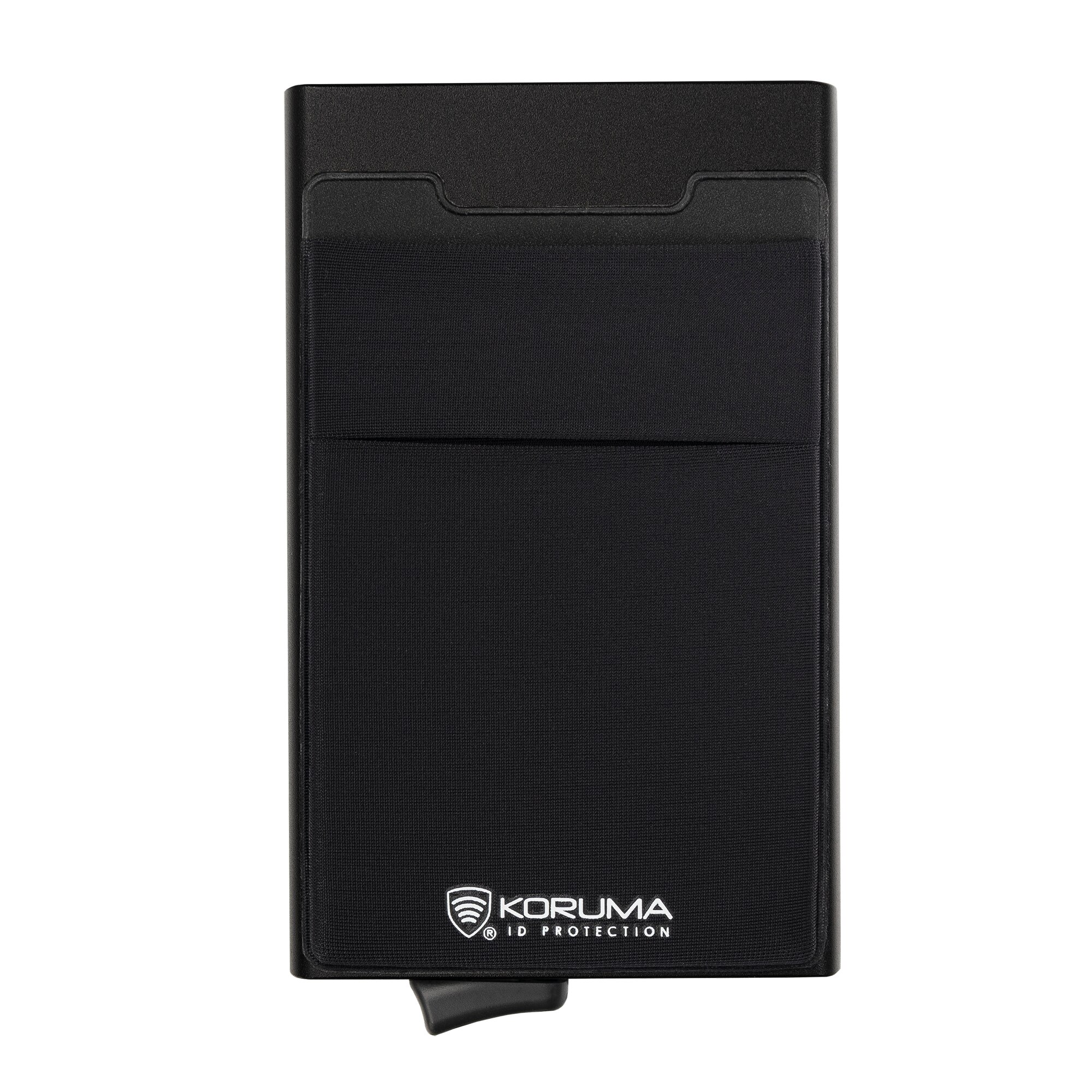 Pop-up Portcard din aluminiu cu protectie RFID, 5-7 carduri, Koruma, KUK-65BL, Negru