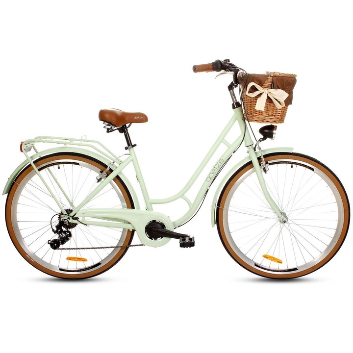 Bелосипед Goetze® Touring, 160-185 cm височина, 7 скоростен, колела 28", зелено