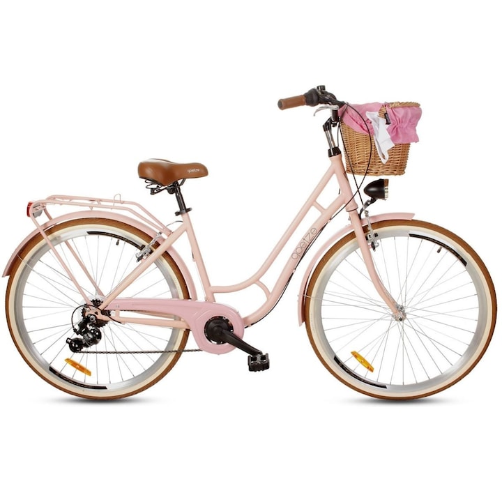 Goetze® Touring Női kerékpár, 7 fokozat, 28″ kerék, 17” váz, 160-190 cm magassag, Rózsaszín