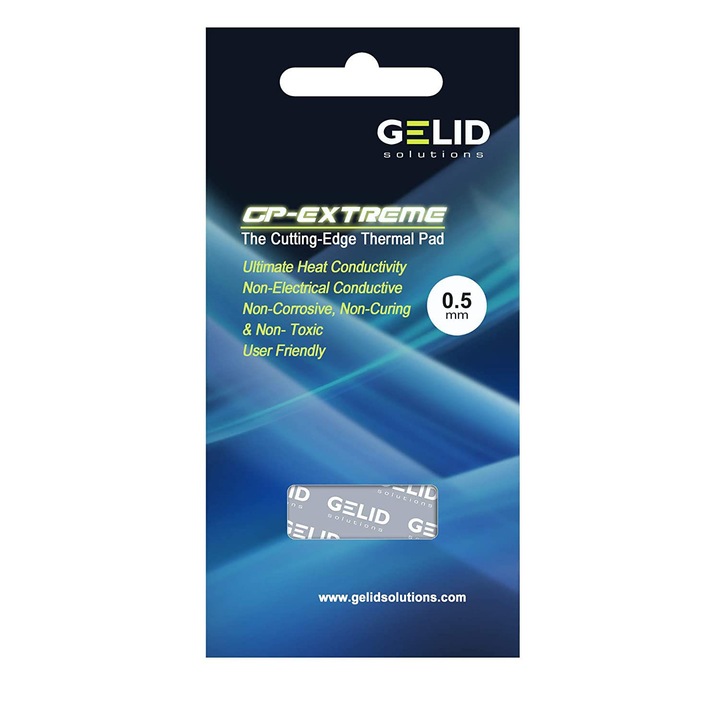 GELID GP-Extreme Thermal Pad 80x40x0.5mm - 12W/mk - Hővezető lap [TP-GP01-A]