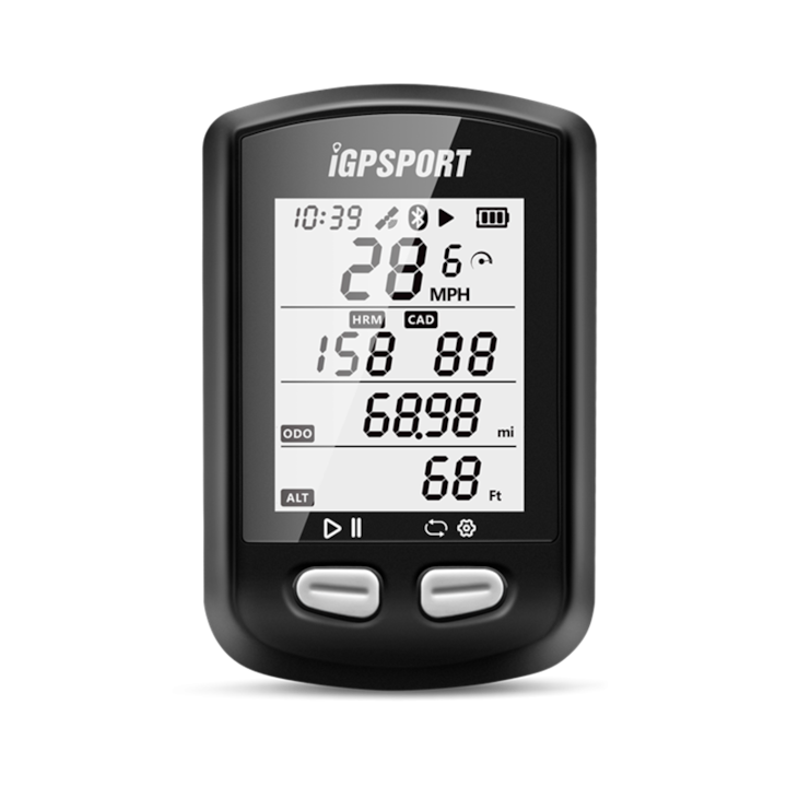 Vezeték nélküli kerékpáros computer, 1.8 colos grafikus kijelző - GPS alapú sebesség és távolságmérés-fekete
