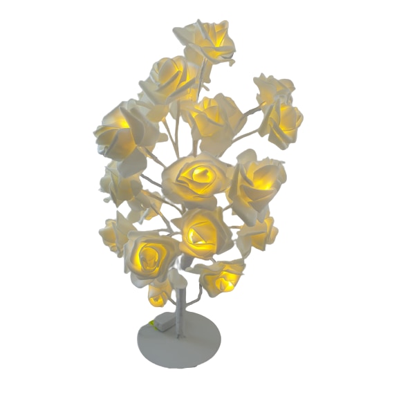 Pomisor decorativ de Craciun, Trandafiri, Alb, Selling Depot®