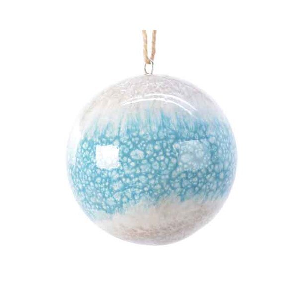 Glob decorativ - Terra Ball Reactive with Hanger-Iceblue, Alb, Sticla