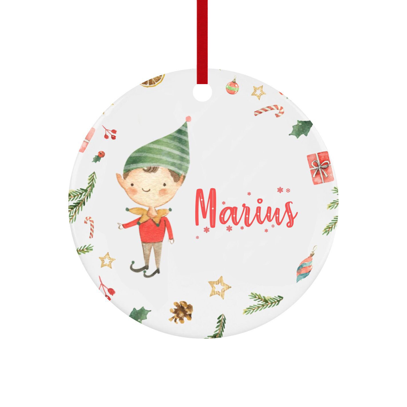 Glob personalizat cu nume model 8, multicolor, 8 cm