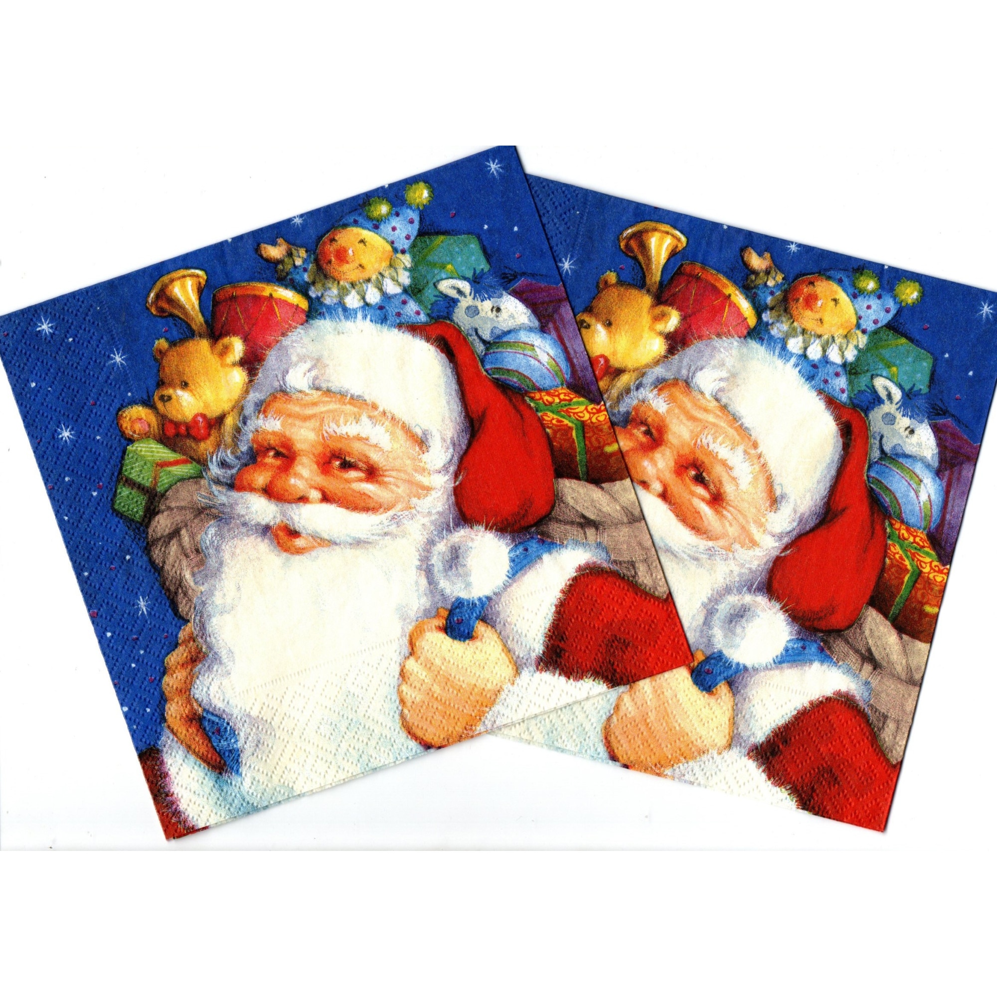 Pachet Servetele de Craciun de Masa 20 buc Mosul cu Sacul de Jucarii in Spinare