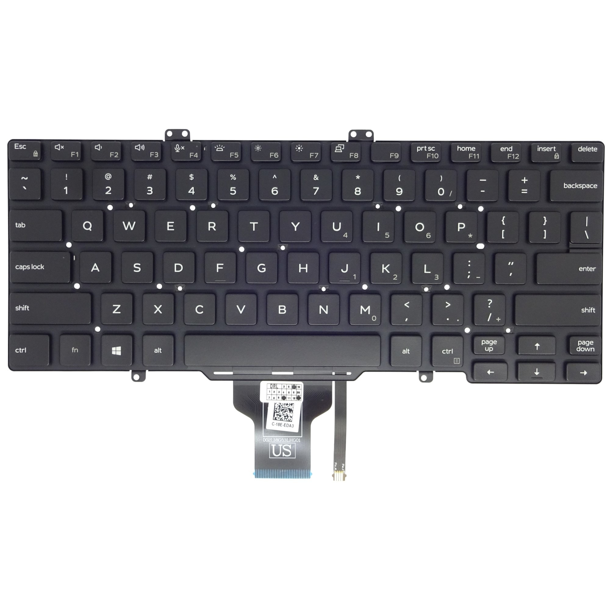 Tastatura Dell neagra, layout US pentru Latitude 7400