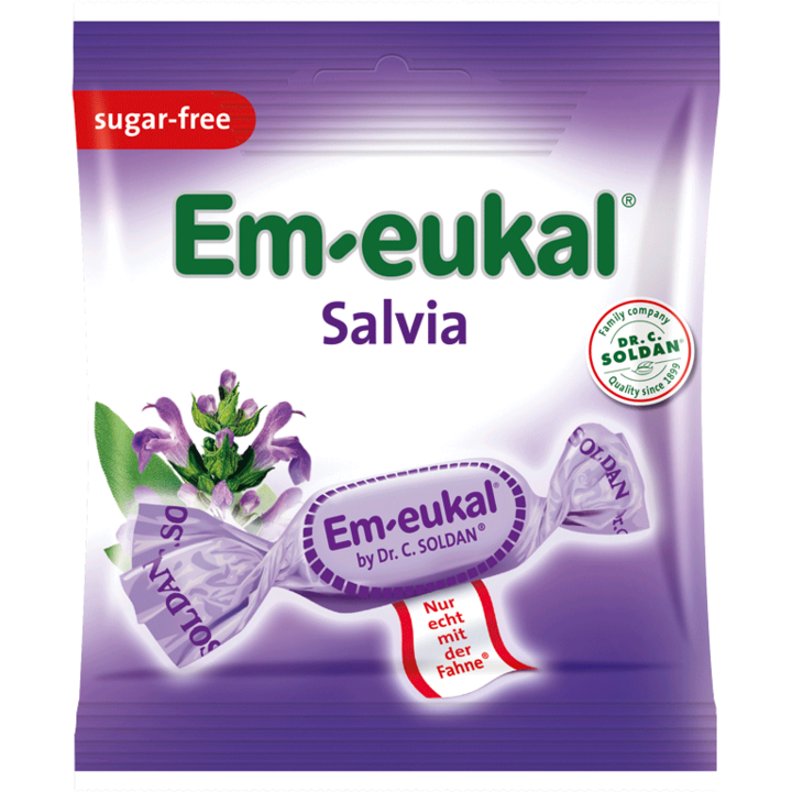 Bomboane fara zahar Em-Eukal cu salvie, 75gr