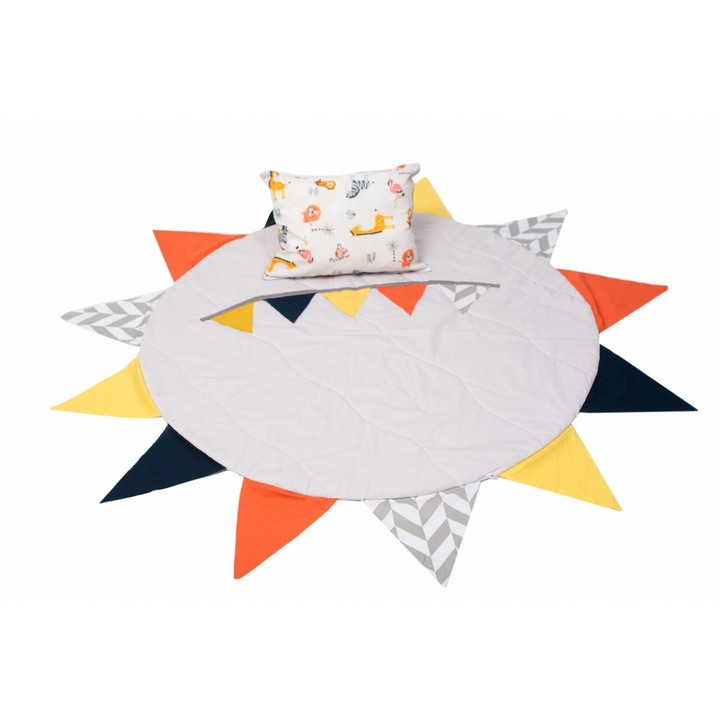 Covoras de joaca rotund Stegulete multicolor ,100x100 cm