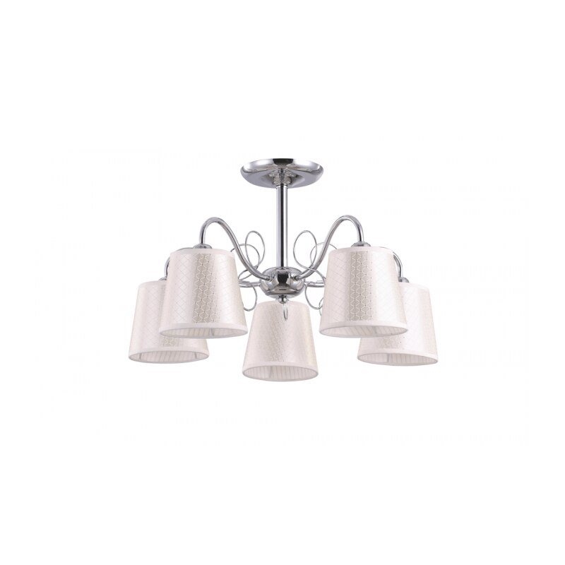 Lustra Ivy Crom+Alb 5xE27 60W