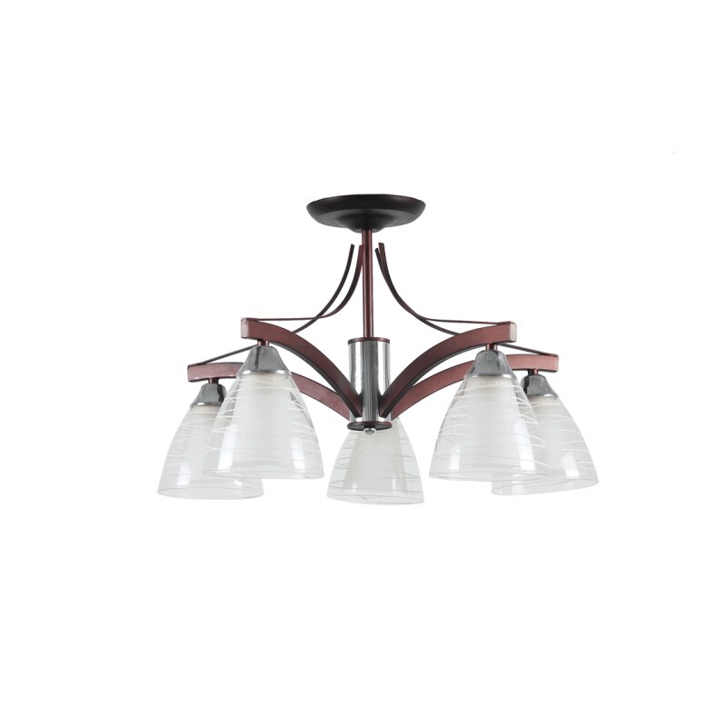 Lustra Scarlet Crom+Negru+Alb 5xE27 60W