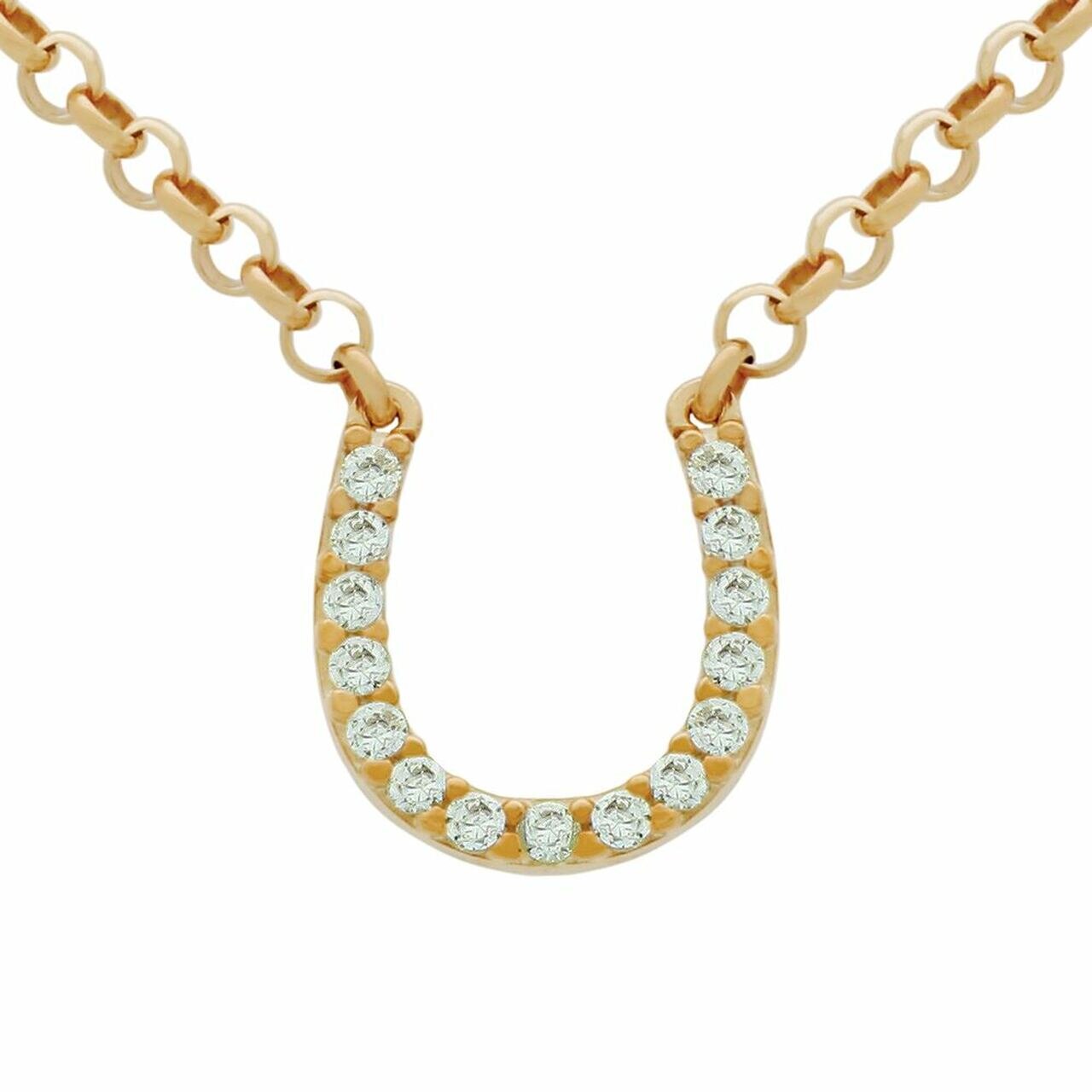 Colier argint cu Zirconiu, BeSpecial, CSX0189, placat cu aur roz