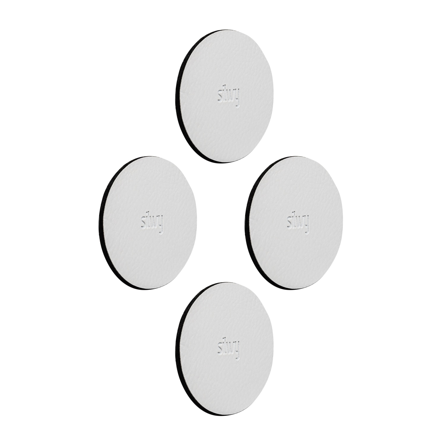 Set de 4 bucati suport feros cu gel pentru magneti diametru 5cm alb