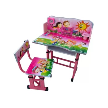 Set birou pentru copii cu scaun, reglabil pe inaltime, ROZ, mdf/metal,69x44x80cm JRH® Set birou pentru copii cu scaun, reglabil pe inaltime, ROZ, mdf/metal,69x44x80cm JRH®