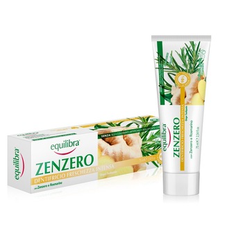 Gel pentru dinti cu ghimbir si rozmarin, Produs pentru igiena orala, Equilibra, 75 ml Gel pentru dinti cu ghimbir si rozmarin, Produs pentru igiena orala, Equilibra, 75 ml