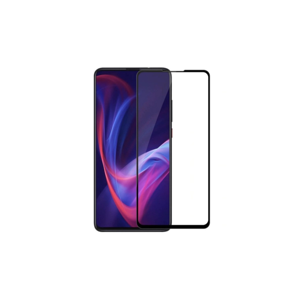 Folie de sticla securizata, compatibila cu Xiaomi Mi 10 Lite, Negru-Transparenta