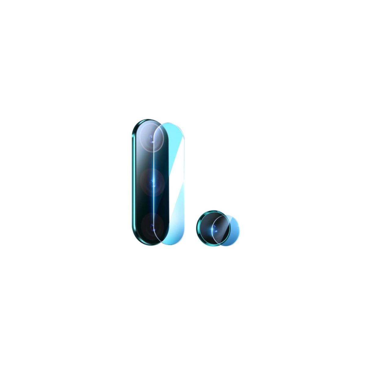 Folie de sticla securizata, pentru camera spate, compatibila cu Xiaomi Mi 10 Lite, Transparenta