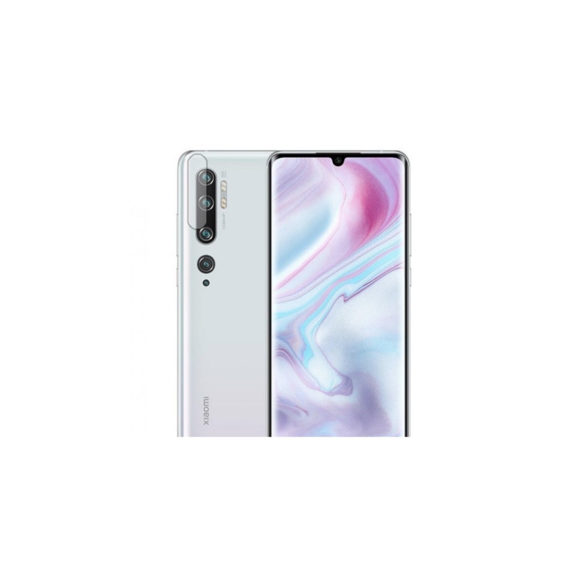 Folie de sticla securizata, pentru camera spate superioara, compatibila cu Xiaomi Note 10, Transparenta