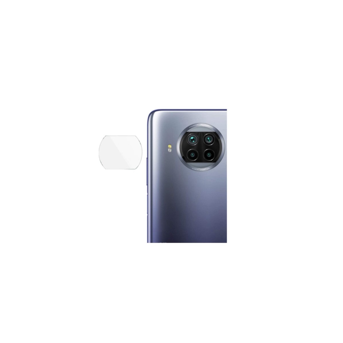 Folie de sticla securizata, pentru camera spate, compatibila cu Xiaomi Mi 10 Pro, Transparenta