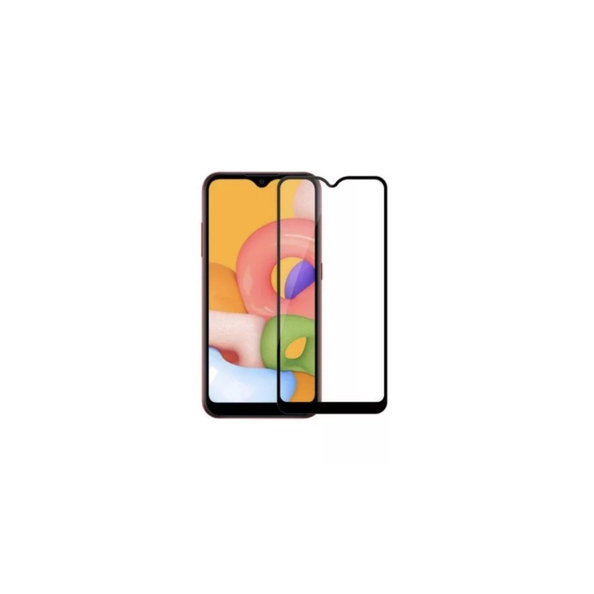 Folie din polimer dur pentru display, compatibila cu Samsung A02S, Negru-Transparent