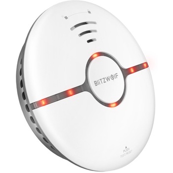 Detector de fum BlitzWolf BW-IS7, Wireless, Indicator LED, Alarma, Alb Detector de fum BlitzWolf BW-IS7, Wireless, Indicator LED, Alarma, Alb