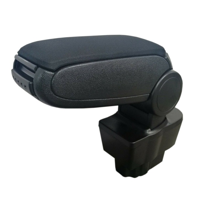 Cotiera auto pentru Opel Corsa D, textil, negru, design modern, suport pentru brat