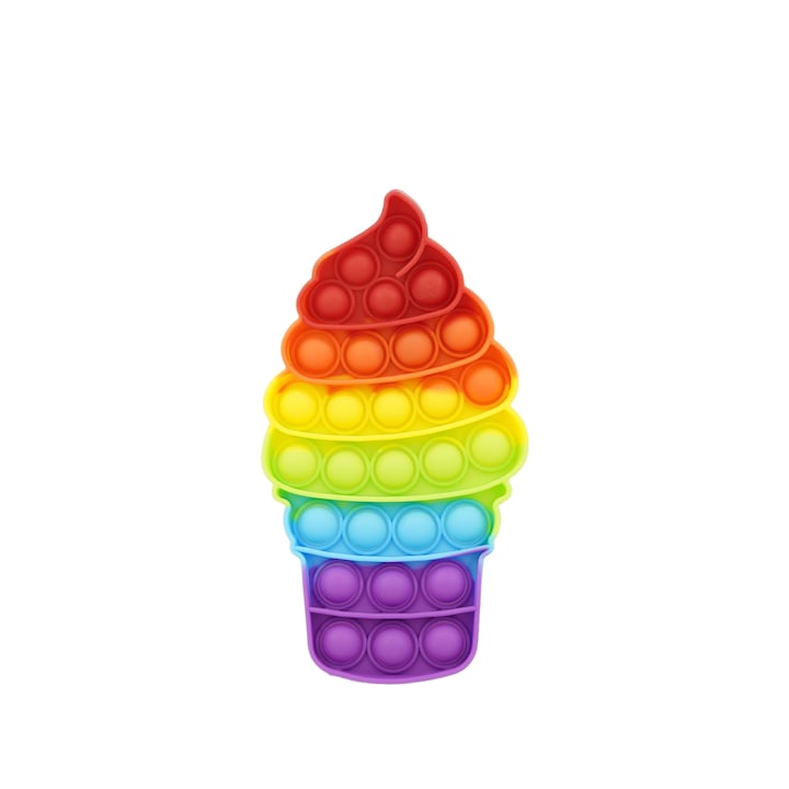 Pop It Now and Flip It szilikon stresszoldó játék, jégkrém, többszínű, V1
