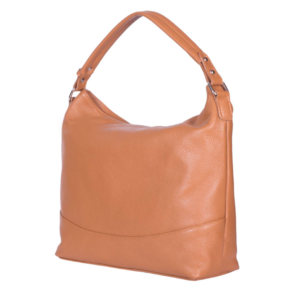 Geanta din piele naturala Andra cognac
