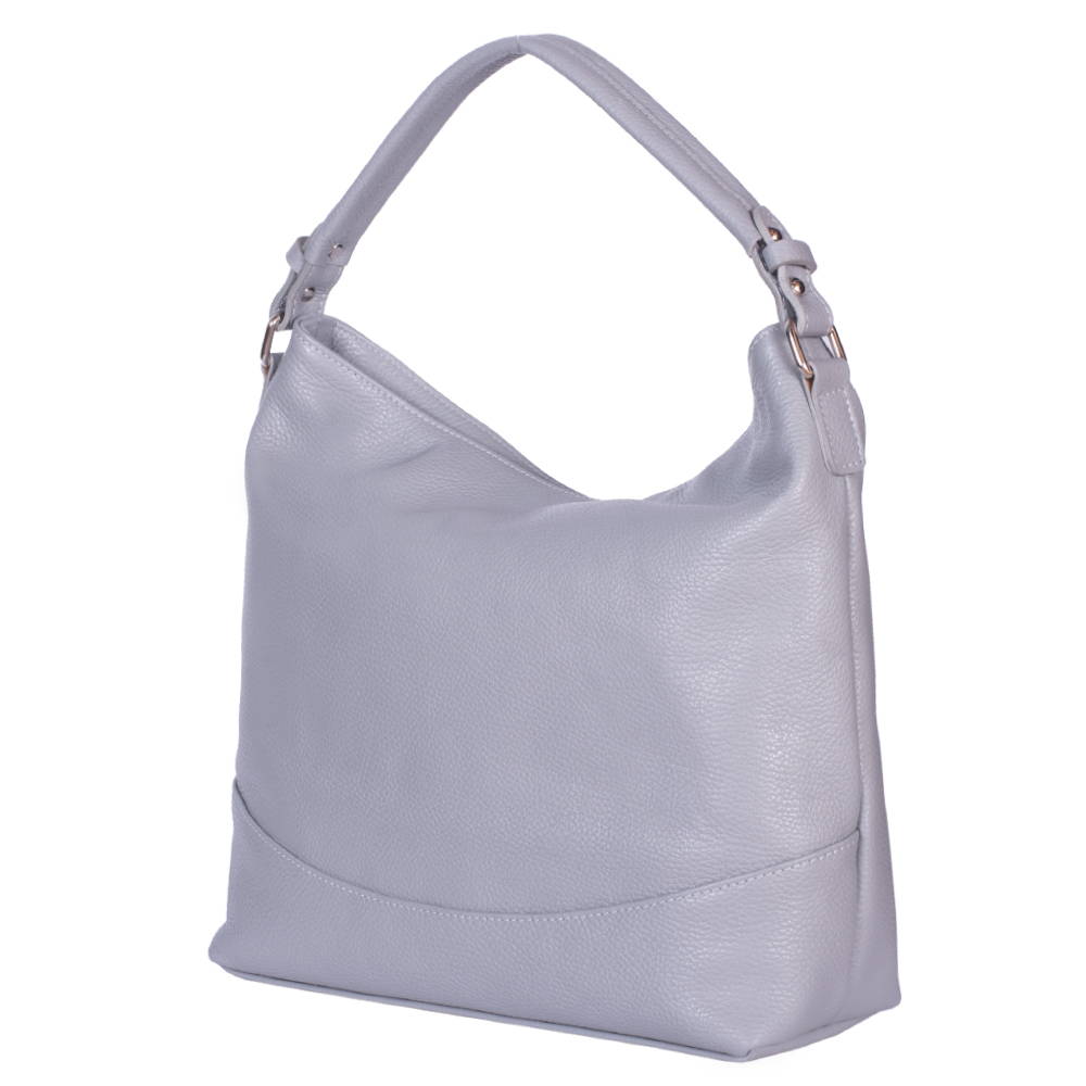 Geanta din piele naturala Andra gri