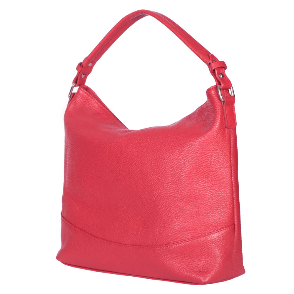 Geanta din piele naturala Andra rosie