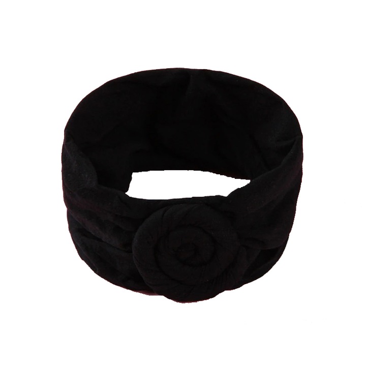 Bentita pentru fete model melc Negru