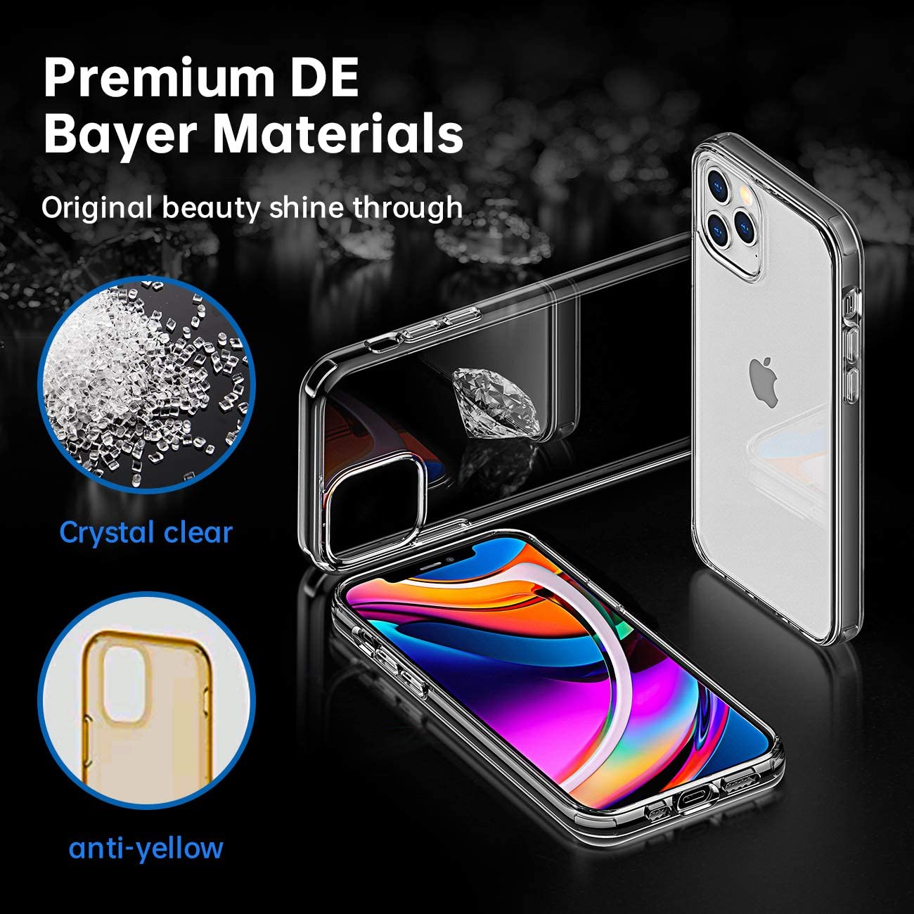 Husa compatibila iPhone 12 ProMax, Soft hybrid, Crystal clear, 360 grade protectie