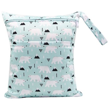 Sac pentru scutece bebelusi Alvababy, 35x30cm - model Polar Bear Sac pentru scutece bebelusi Alvababy, 35x30cm - model Polar Bear